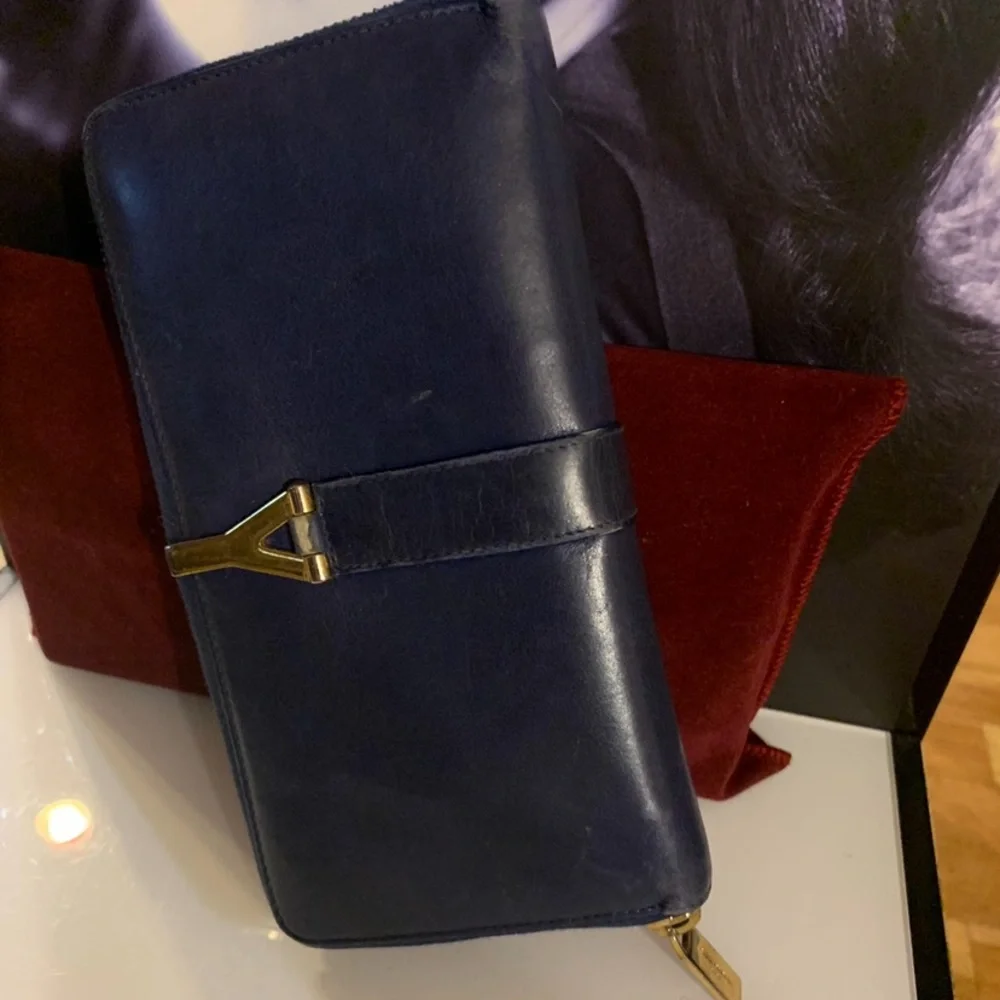 Yves Saint Laurent Cobalt‎ Blue Wallet w/ tag